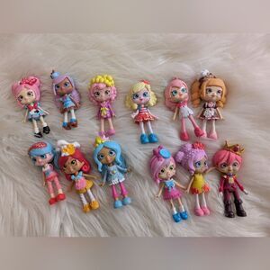 (12) Shopkins Shoppies Dolls Pink and Pastel Kids Dolls